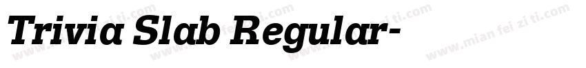 Trivia Slab Regular字体转换